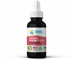 Hemp Oil (Strawberry) 500 mg. Naturally relieves pain, inflammation. Vegan & organic.