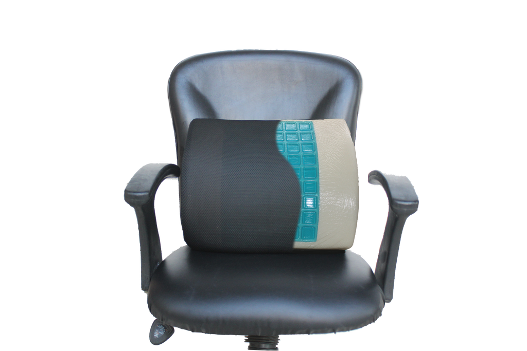 Bael Wellness Lumbar Support Back Cushion & Pillow. Gel Enhanced Memory Foam with Mesh Cover
