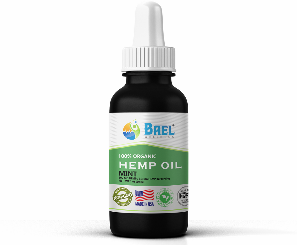 Hemp Seed Oil (Mint) 500 mg. Vegan & organic.