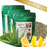 Bael Wellness Clay Mask (Pack of 3) Bentonite/Aloe Vera/Lemon Peel Powder